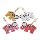 4pcs DIY Full Drill Diamond Painting Special Shaped Elephant Key Rings