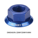 1pc Drum Hub Nuts M10 Fixed Gear MTB Road Folding Bike Screw Bolt (Blue)