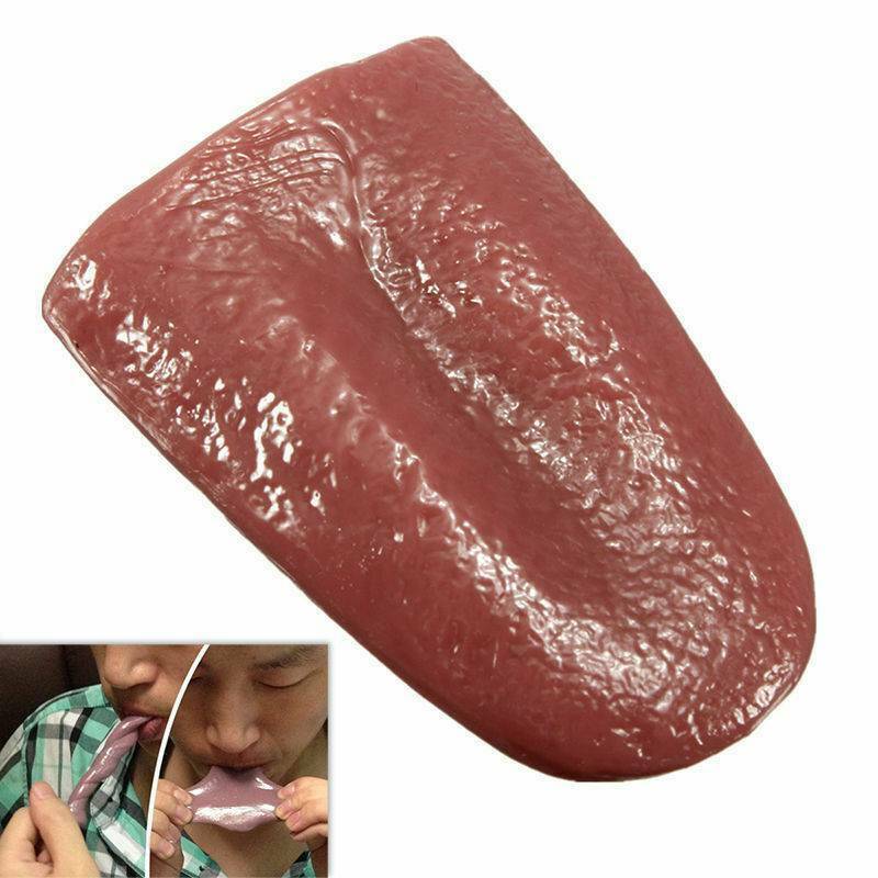 Funny Realistic Tongue Gross Prank Magic Tricks Magician Prop Halloween Horrible