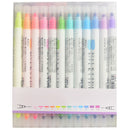 12pcs Mildliner Highlighter Pen Double Headed Fluorescent Marker Drawing A