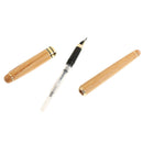 Polished Beige 14.5cm Bamboo Fountain Pens Ink Pen Sign Pen Smooth Writing for
