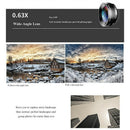 4 In 1 Phone Lens 0.63X Wide Angle Macro Fish Eye Telephoto Zoom Lens For S