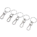 10X 25mm Keyring Ripple Lobster Clasp Keychain Short Chain Split Ring DIY F Hn