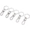 10X 25mm Keyring Ripple Lobster Clasp Keychain Short Chain Split Ring DIY F Hn