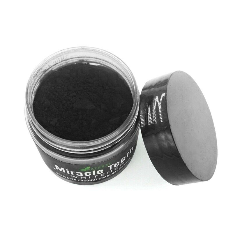Black activated carbon teeth cleaning powder Miracle teeth Natural activity T6W7