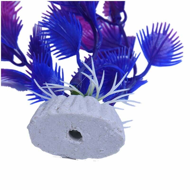 Artificial Plant Blue Purple Plastic Aquarium Decoration