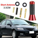 3.5cm Car Roof Antenna Carbon Fiber Screw Metal Stubby Mast Antenna (Red)