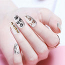 5 Color Adhesive Nail Transfer Stickers Letters Decals Stencils For Mirror Phone
