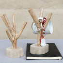 Tree Shape Wood Mug Rack Holder Tree, Coffee Cup Storage Stand Kitchen Display