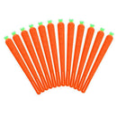 12 Pack Carrot Gel Ink Pen Soft RollerBall Pen Novelty Cute for Office Scho B6S1