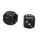 2x Black Dice Wheel Tyre Tire Valve Stems Air  Caps Car Truck Bike