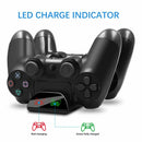 For PS4 Controller Dual USB Charger Dock Station Charging Stand w/LED Indicators