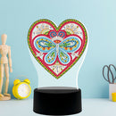 DIY Diamond Painting LED Light Love Heart Embroidery Night Lamp Home Decor