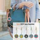 5pcs DIY Full Drill Diamond Painting Animals Keyring Cross Stitch Keychain