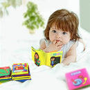 Baby's First Non-Toxic Soft Cloth Book Set- Crinkle,Multicolor- (Friction w S6B6