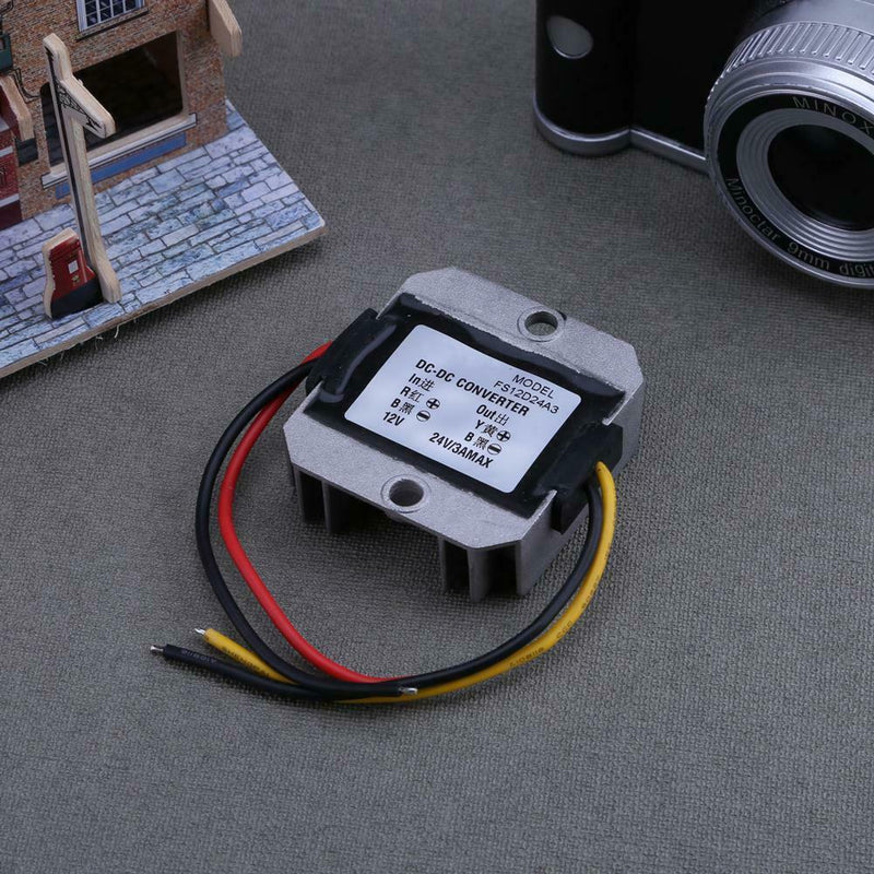 DC-DC 12V to 24V 3A 72W Car Booster Module Power Converter Waterproof A
