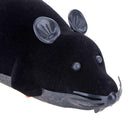 Wireless Electric RC Flocking Rat Toys Pet Cat Remote Control Mouse (Black) A