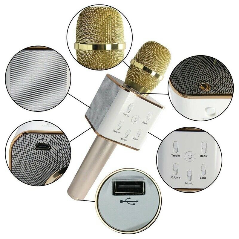 Portable Wireless Karaoke Microphone,Mini Handheld Cellphone Karaoke Player