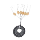 5X(600 Pcs/100 Groups Fishing Bobber Stopper 6 In 1 Yellow Rubber Oval Flo O3R2)