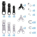 85Pcs Zipper Repair Kit Zip Slider Rescue Universal Zippers Replacement Jac K8G9
