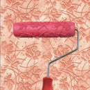 7inch Flowers Pattern Paint Rubber Roller for Home Shop Wall Creative Decor