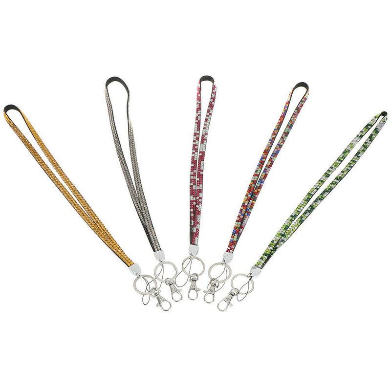 Rhinestone neck strap lanyards cellphone key holder ring mobile phone strM&
