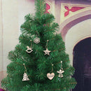 6PCS Christmas Natural Wood Chip Tree Ornament Hanging Pendant Crafts Decor DIY