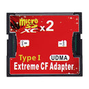 Dual Port SD to CF Card Adapter MMC SDHC SDXC to Compact Flash Type I Card