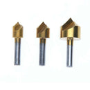 3pcs Single Flute 90 Degree Edge Chamfer Countersink Drill Bit 3/8 1/2 3/4