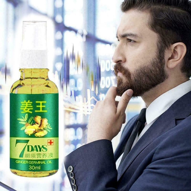 New Men Natural Facial Hair Growth Treatment Grow Mustache Eyebrows Beard F S4B2