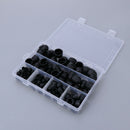 145Pcs/Set Bolt Nut Cap Inner Threaded Hex Shaped Black Protection Cover