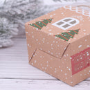 5pcs House Shape Christmas Candy Gift Bags With Ropes Xmas Tree Cookie Bags BX