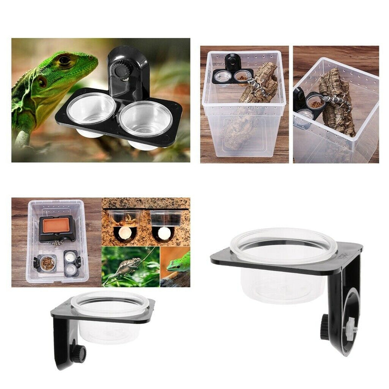 4 Pcs Reptile  Gecko Food And Water Bowls For Small