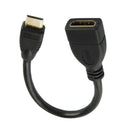 Universal Black Micro HDMI Male To HDMI Female Converter Adapter Cable Cord