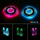 1pair Battery Powered LED Car Lights 7 Colors Changing Universal Cup Holder