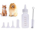 6pcs Puppy Kitten Feeding Bottle Pet Dog Cat Nursing Water Milk Feeder Kit