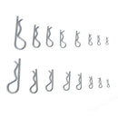 180x R Pin Mechanical Hitch Hair Tractor Clip Assortment Kit Case Set Cotter