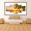 5pcs 5D DIY Full Drill Diamond Painting Coconut Tree Cross Stitch Embroider