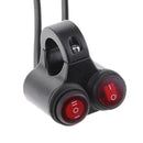 Dual On/Off Buttons 7/8in Handlebar Motorcycle Headlight Aluminum Switch A
