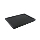 Natural Wood Serving Tray SPA Tea Food Server Dishes Platter Black Plate-S