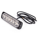 Amber 6 LED 18W Bar Car Truck Strobe Flash Emergency Warning Light Lamp 12V ME