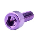 4 Pieces Water Bottle Cage Bolts Alloy - Bike Cycle Cycling Purple