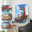 Colorful "Dragon" Baby Dinosaur Head 5D Diy Diamond Painting Partial Specia R4R6