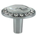 1pcs Crystal Glass Clear Round Pull Handle Glittering Rhinestone Knob for C