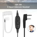 QX-105 K-Plug PTT Wired Intercom Headphone for Baofeng UV-82/8D Walkie Talkie