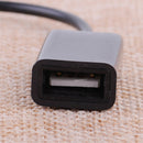 Black 3.5mm Male AUX Audio Plug Jack To USB 2.0 Female Car Converter Cord Cable