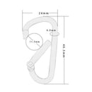 Aluminum Carabiner D Shape Buckle, Keychain Clip, Spring Snap Key Chain Clip