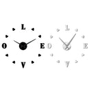 Diy Heart Shaped Numbers Wall Art Large Wall Clock Hearts Wall Decor Nurser