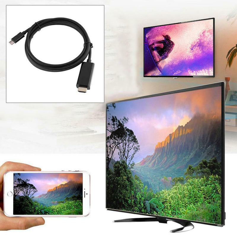 1.8M USB 3.1 Type C to HDMI Converter 4K Video Graphics Adapter Cable