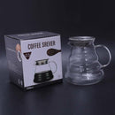 V60 Pour Over Glass Range Coffee Server Carafe Drip Coffee Pot Coffee KettleH6I3